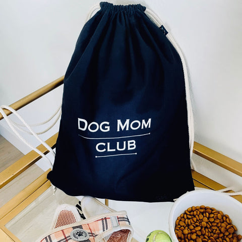 The Dog Mom Drawstring Backpack Dust Bag